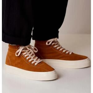 Stepney Workers Club Varden Suede Sneaker High Top Lace-Up Shoes Tan Size 40